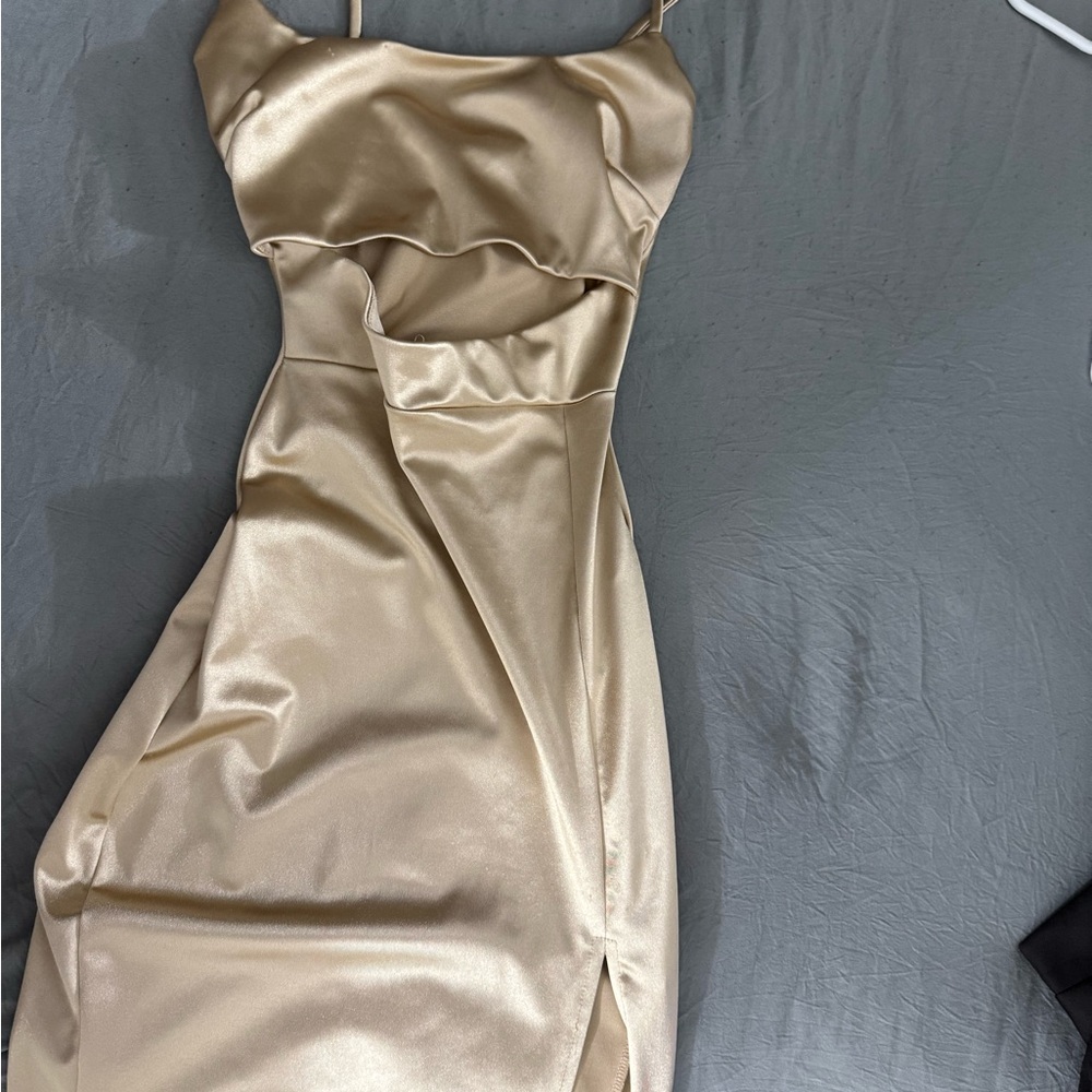 Windsor Strapless Gold Dress